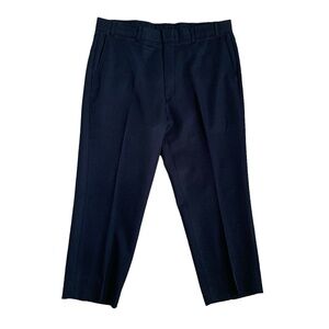 Vintage Levis Action Slacks Mens 38X25 Navy Blue Dacron Polyester Stretch Pants